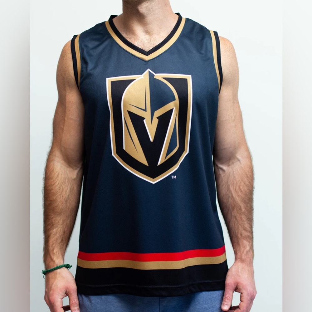 NHL Sleeveless Athletic Jersey Mens Size XXL Las Vegas Raiders Navey Blue & Gold